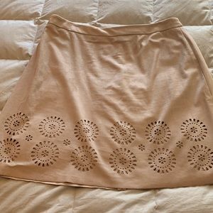 cute micro fiber suede like skirt with cut outs & fully lined. Worn once!